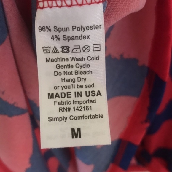 LuLaRoe Red & Blue “Simply Comfortable” Skirt Size Medium - Picture 4 of 5